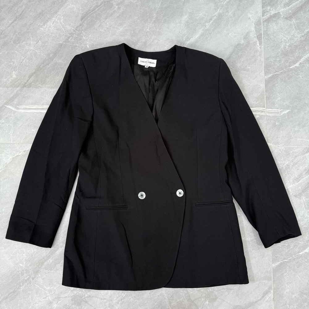 Women’s Vintage Casual Corner Business Office Work Blazer And Skirt Suit Set - Picture 2 of 16